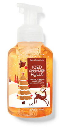 Picture of White Barn Candle Company Bath and Body Works Gentle Foaming Hand Soap w/Essential Oils- 8.75 fl oz - Winter 2020 - Many Scents! (Iced Cinnamon Rolls)