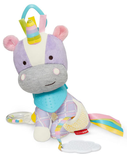 Picture of Skip Hop Bandana Buddies Baby Activity and Teething Toy with Multi-Sensory Rattle and Textures, Unicorn