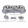 Picture of Hubulk Pet Dog Bowls 2 Stainless Steel with No Spill Non-Skid Silicone Mat + Pet Food Scoop Water and Food Feeder Bowls for Feeding Small Medium Large Dogs Cats Puppies ( Gray)