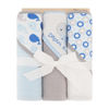 Picture of Cudlie Buttons & Stitches Baby Boy 3 Pack Rolled/Carded Hooded Towels in Dream Big Whale Print Cotton (GS71724)