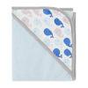 Picture of Cudlie Buttons & Stitches Baby Boy 3 Pack Rolled/Carded Hooded Towels in Dream Big Whale Print Cotton (GS71724)