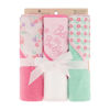 Picture of Cudlie Buttons & Stitches Baby Girl 3 Pack Rolled/Carded Hooded Towels in Bless This Baby Print, GS71730