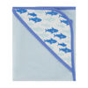 Picture of Cudlie Buttons & Stitches Baby Boy 3 Pack Rolled/Carded Hooded Towels in Jawsome Print (GS71723)