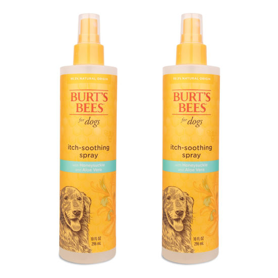 Picture of Burt's Bees for Pets Naturally Derived Itch Soothing Spray with Honeysuckle - Best Anti-Itch Spray for Dogs With Itchy Skin - Cruelty Free, Formulated without Sulfates and Parabens, 10 Fl Oz - 2 Pack