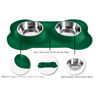 Picture of Hubulk Pet Dog Bowls 2 Stainless Steel Dog Bowl with No Spill Non-Skid Silicone Mat + Pet Food Scoop Water and Food Feeder Bowls for Feeding Small Medium Large Dogs Cats Puppies (Small, Hunter Green)