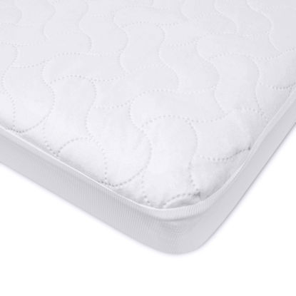 Picture of American Baby Company Waterproof Fitted Porta/Mini Crib Mattress Protector, Quilted and Noiseless Mini Crib Pad Cover, White, 38"x24"x5"