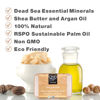 Picture of One With Nature Dead Sea Mineral Shea Butter Soap 4oz 3Pack with Argan Oil - Dead Sea Salt Includes Sulfur, Magnesium, and 21 Essential Minerals - 100% Natural, for All Skin Types