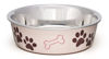 Picture of Loving Pets - Bella Bowls - Dog Food Water Bowl No Tip Stainless Steel Pet Bowl No Skid Spill Proof (Large, Paparazzi Pink)