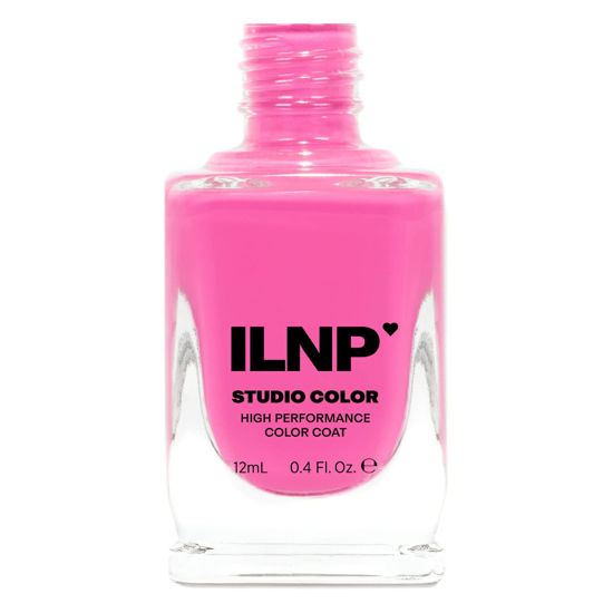 Picture of ILNP Pixel Pink - Vivid Pink Cream Nail Polish, Studio Color High Performance Color Coat