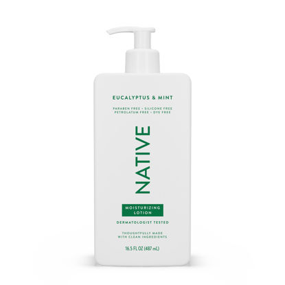 Picture of Native Body Lotion Contains Naturally Derived Plant-Based Moisturizers for Women and Men | Restores Dry Skin, Eucalyptus & Mint, 16.5 fl oz