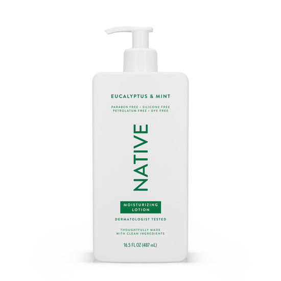 Picture of Native Body Lotion Contains Naturally Derived Plant-Based Moisturizers for Women and Men | Restores Dry Skin, Eucalyptus & Mint, 16.5 fl oz