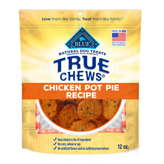 Picture of Blue Buffalo True Chews Dog Treats, Made in the USA with Natural Ingredients, Chicken Pot Pie Recipe, 12-oz. Bag