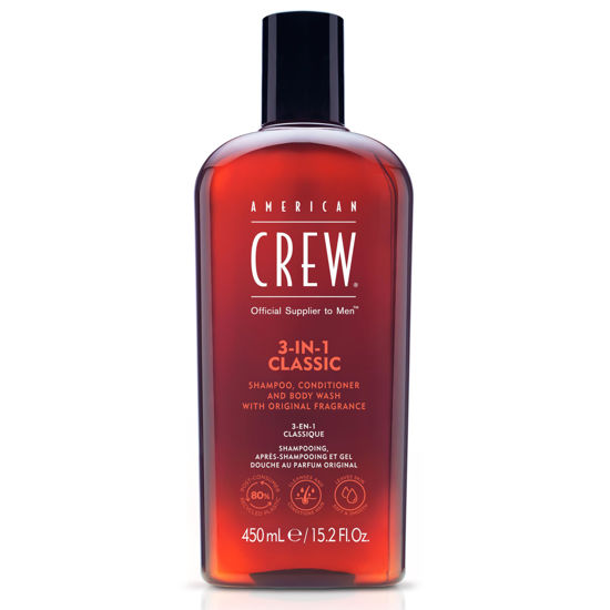 Picture of American Crew Shampoo, Conditioner & Body Wash for Men, 3-in-1, 15.2 Fl Oz