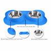 Picture of Hubulk Pet Dog Bowls 2 Stainless Steel Dog Bowl with No Spill Non-Skid Silicone Mat + Pet Food Scoop Water and Food Feeder Bowls for Feeding Small Medium Large Dogs Cats Puppies (Small, Blue)