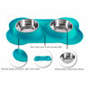 Picture of Hubulk Pet Dog Bowls 2 Stainless Steel Dog Bowl with No Spill Non-Skid Silicone Mat + Pet Food Scoop Water and Food Feeder Bowls for Feeding Small Medium Large Dogs Cats Puppies (Small, Green)