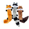 Picture of ZippyPaws Skinny Peltz - Fox, Raccoon, & Squirrel - No Stuffing Squeaky Dog Toys, Unstuffed Chew Toy for Small & Medium Breeds, Bulk Multi-Pack of 3 Soft Plush Toys, Flat No Stuffing Puppy Toys - 18"