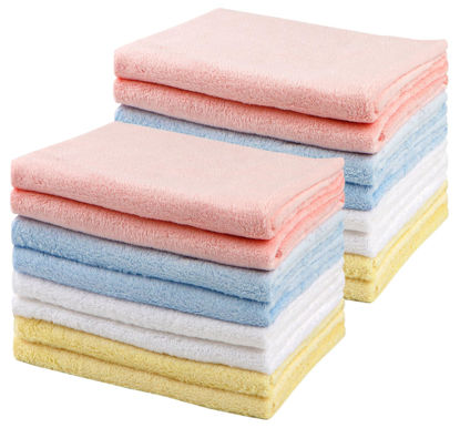 Picture of HOMEXCEL Burp Cloths for Baby 16 Pack-Extra Absorbent Soft Coral Fleece Burping Cloths for Newborn Girl Boy-20 x 10 Inch Large Baby Washcloths Gentle on Baby Sensitive Skin