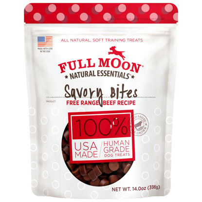 Picture of Full Moon All Natural Human Grade Dog Treats, Essential Beef Savory Bites, 14 Ounce