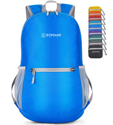 Picture of ZOMAKE Ultra Lightweight Hiking Backpack 20L - Packable Small Backpacks Water Resistant Daypack for Women Men(Dark Blue)