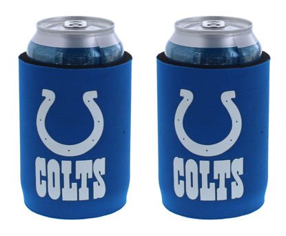 Picture of Football Can & Bottle Holder Insulator Beverage Huggie Cooler (Indianapolis (Colts) - Can Holder 2-Pack)