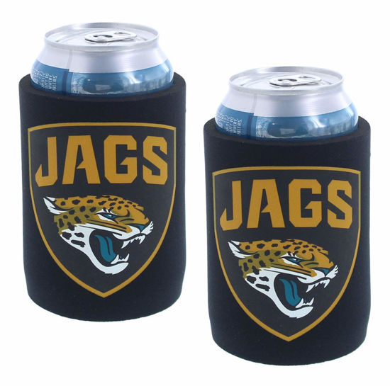 Picture of Football Can & Bottle Holder Insulator Beverage Huggie Cooler (Jacksonville (Jaguars) - Can Holder 2-Pack)