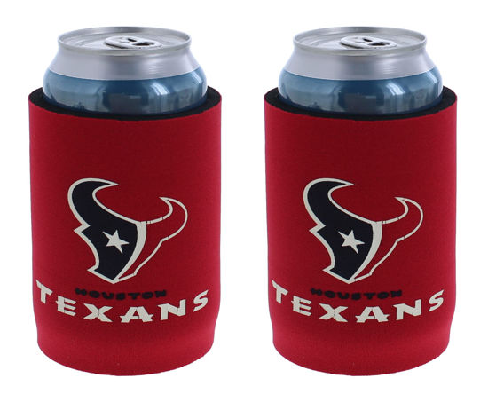 Picture of Football Can & Bottle Holder Insulator Beverage Huggie Cooler (Houston (Texans) - Can Holder 2-Pack)