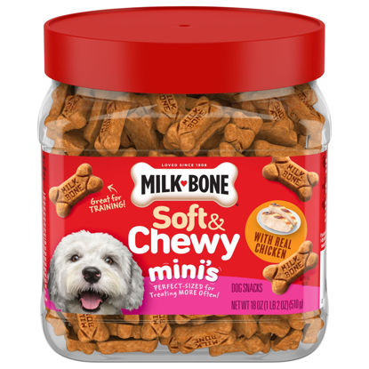 Picture of Milk-Bone Soft & Chewy Mini’s Dog Treats, Chicken, 18 Ounce Made with Real Chicken Breast