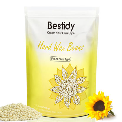 Picture of Bestidy Hard Wax Beads for Hair Removal, 1.2lb Waxing Beads for All Body and Brazilian Bikini Areas, White