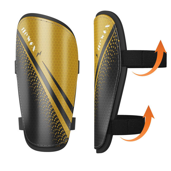 Picture of Newox Shin Guards Soccer Youth Adult -Shin Guard for Kids 2-18 Years Old Boys Girls Teenagers - Superlight Shin Guards Adjustable Straps Shin Pads