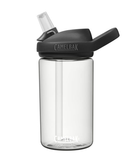 Picture of CamelBak eddy+ 14oz Kids Water Bottle with Tritan Renew - Straw Top, Leak-Proof When Closed, Clear