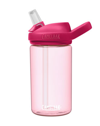 Picture of CamelBak eddy+ 14oz Kids Water Bottle with Tritan Renew - Straw Top, Leak-Proof When Closed, Grapefruit