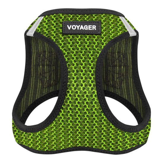 Picture of Voyager Step-in Air Dog Harness - All Weather Mesh Step in Vest Harness for Small and Medium Dogs by Best Pet Supplies - Lime Green (2-Tone), XL