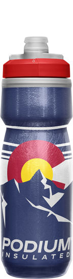 Picture of CamelBak Podium Chill Insulated Bike Water Bottle - Easy Squeeze Bottle - Fits Most Bike Cages - 21oz, Colorado