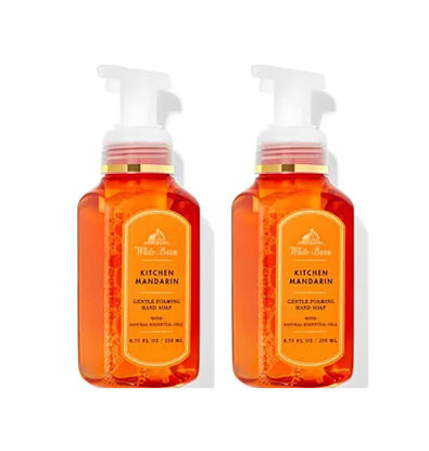 Picture of Bath & Body Works Bath and Body Works Kitchen Mandarin Gentle Foaming Hand Soap 8.75 Ounce 2-Pack (Kitchen Mandarin) 17.5 fluid_ounces