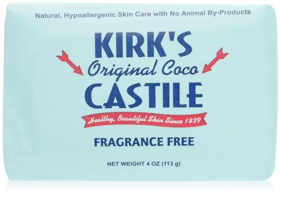 Picture of Kirk's Original Coco Castile Bar Soap Fragrance Free 4 Ounces (5 Pack)