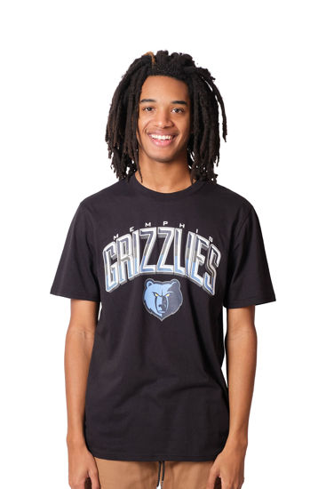 Picture of Ultra Game NBA Memphis Grizzlies Mens Arched Plexi Short Sleeve Tee Shirt, Black, Small