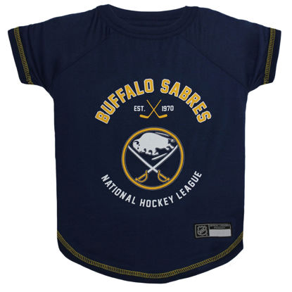 Picture of Pets First NHL Buffalo Sabres Tee Shirt for Dogs & Cats, Small. - are You A Hockey Fan? Let Your Pet Be an NHL Fan Too!