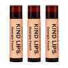 Picture of Kind Lips Lip Balm, Nourishing Soothing Lip Moisturizer for Dry Cracked Chapped Lips, Made in Usa With 100% Natural USDA Organic Ingredients, Georgia Peach Flavor, Pack of 3