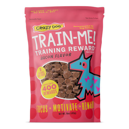 Picture of Crazy Dog Train-Me! Training Reward Dog Treats 16 Oz., Bacon Regular