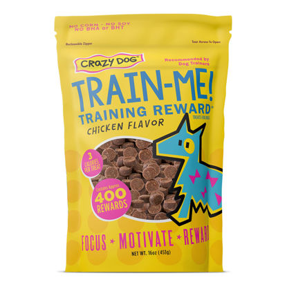 Picture of Crazy Dog Train-Me! Training Reward Dog Treats 16 Oz.,Chicken Regular