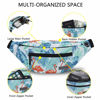 Picture of Large Fanny Pack Belt Bag with Headphone Jack and 4-Zipper Pockets Adjustable Straps Waist Pack Bag for Men Women