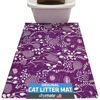 Picture of Drymate Original Cat Litter Mat, Contains Mess from Box for Cleaner Floors, Urine-Proof, Soft on Kitty Paws -Absorbent/Waterproof- Machine Washable, Durable (USA Made) (20”x28”)(Good Medicine Plum)