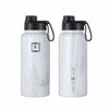 Picture of IRON °FLASK Camping & Hiking Hydration Flask, Wide Mouth, 3 Spout Lids, Stainless Steel Outdoor Water Bottle, Double Walled, Insulated Thermos, Metal Canteen - Carrara Marble, 32 Oz