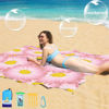 Picture of BYDOLL Beach Blanket 78''×81''1-5 Adults Oversized Lightweight Waterproof Sandproof Beach Blanket Large Picnic Mat Beach Blanket for Beach Travel Camping Hiking Picnic