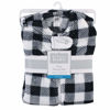 Picture of Hudson Baby Unisex Baby Plush Sleeping Bag, Sack, Blanket, Black Plaid, 0-6 Months