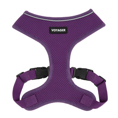 Picture of Aerolite No Pull Mesh Dog Harness with Lightweight, Soft, Breathable Chest Coverage, Reflective Stitching, and Adjustable Straps for Walking, Running, Training, Heavy Duty and Durable - Purple, M