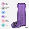 Picture of Pogo 64oz Plastic Water Bottle with Leak-Proof Chug Lid and Carry Handle, Reusable, BPA Free, Capacity Markings, Dishwasher Safe, Perfect for Travel, School, Outdoors, and Gym, Purple