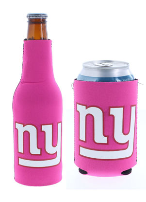 Picture of Football Can & Bottle Holder Insulator Beverage Huggie Cooler (New York (Giants) - Hot Pink)