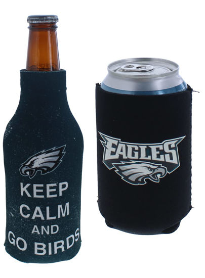 Picture of Football Can & Bottle Holder Insulator Beverage Huggie Cooler (Philadelphia Keep Calm/Black (Eagles))