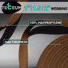 Picture of TECEUM 2 Inch Webbing - Light Brown - 10 Yards - 2” Heavy-Duty Wide Webbing for Climbing Outdoors Indoors Crafting DIY nw